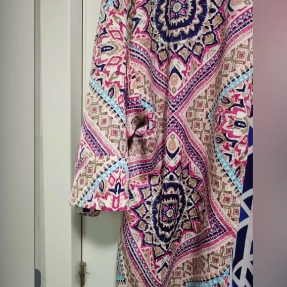 Chico’s Reversible Mykonos Kimono Jacket Topper NWOT Size 3 - Picture 5 of 6